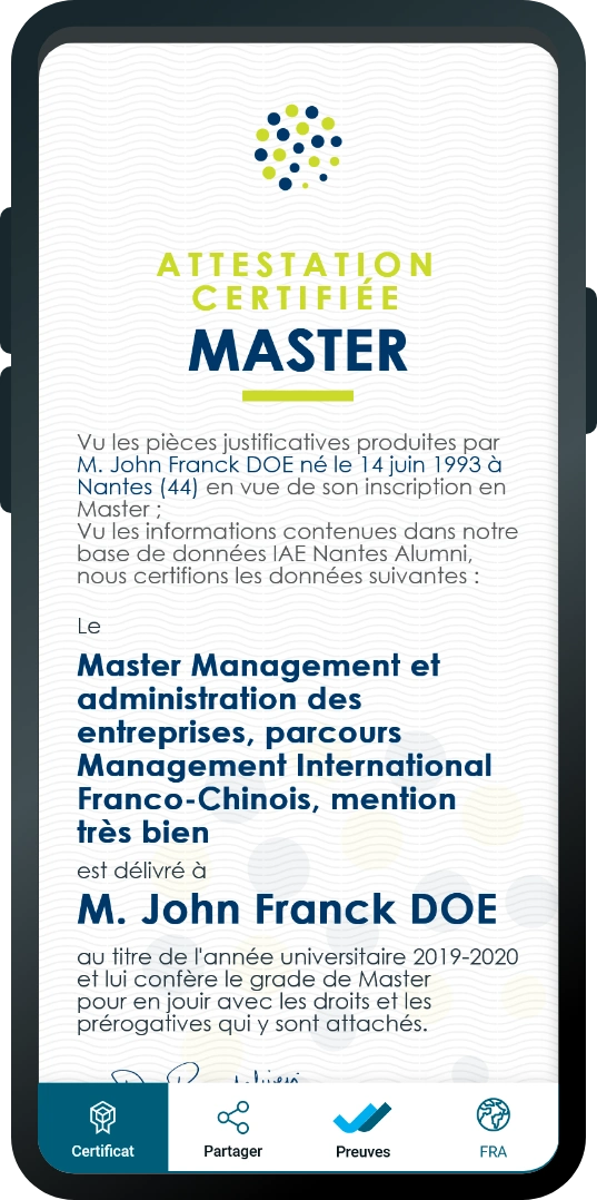 IAE Nantes Credential Mobile