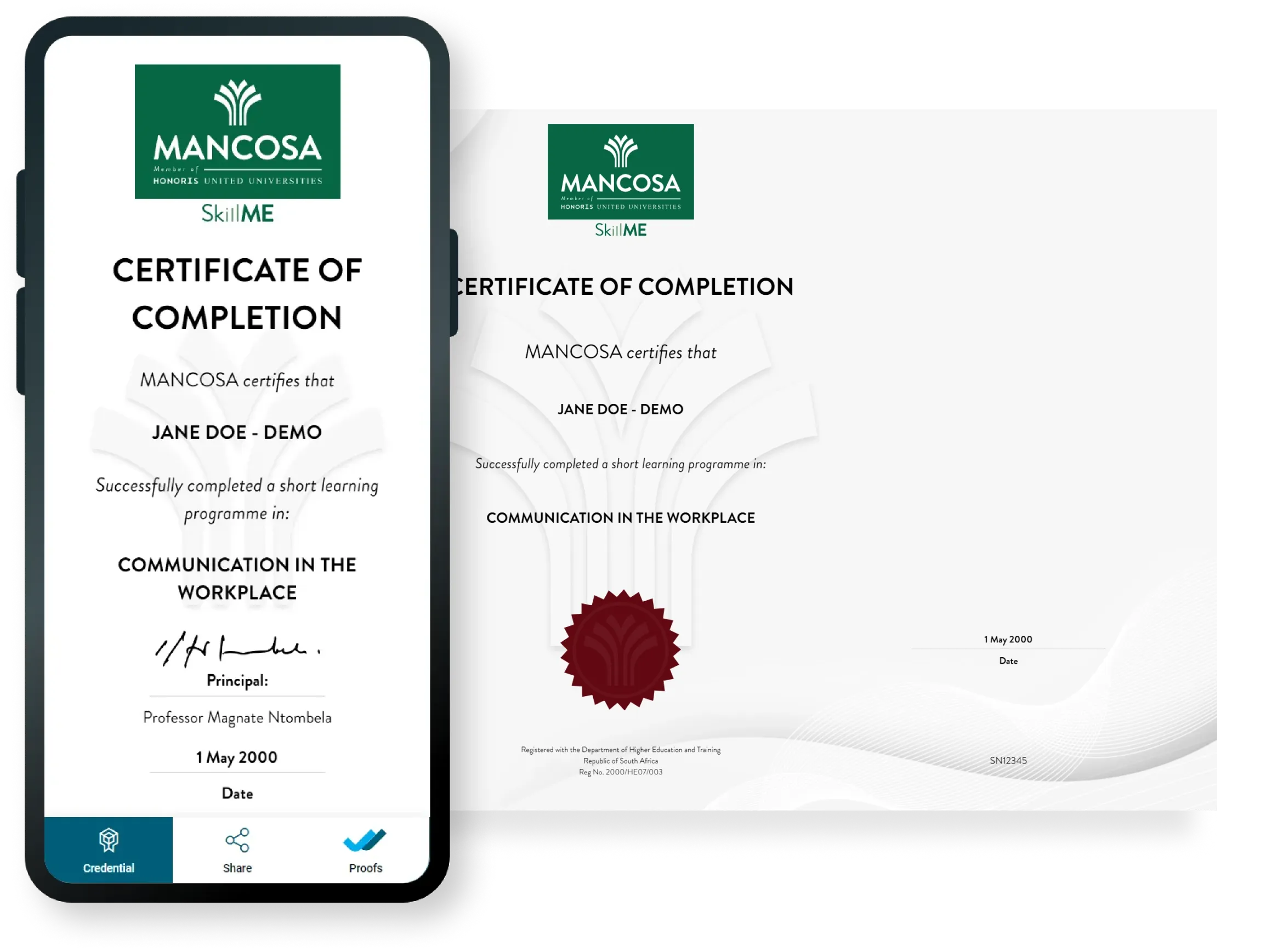 Mancosa Digital Certificates