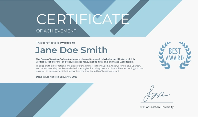 certificate image